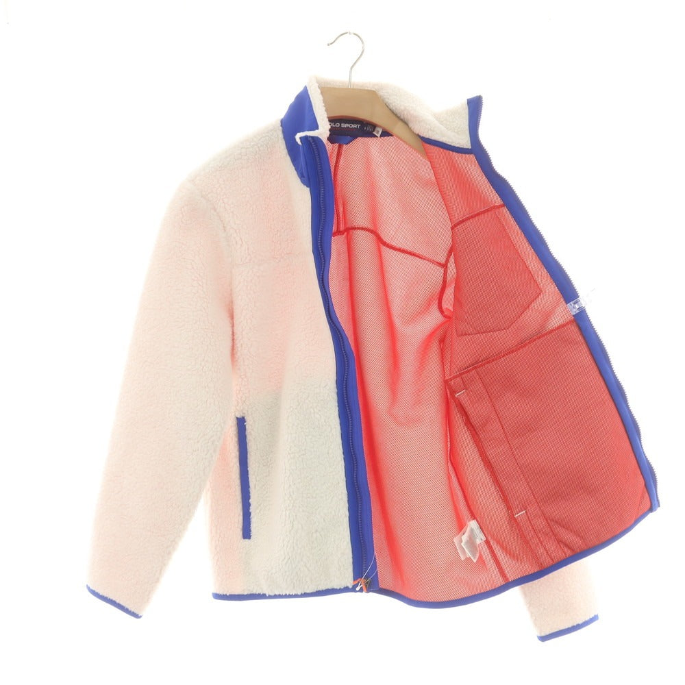 【中古】ポロスポーツ POLO SPORTS ジップアップ フリースジャケット ホワイトxブルー【サイズM】【 状態ランクB 】【 メンズ 】 [DPD]