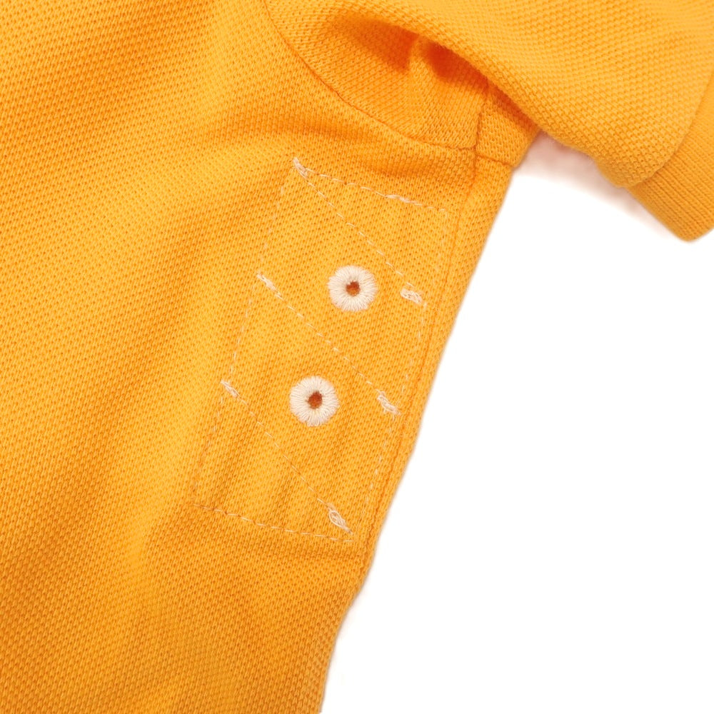 【中古】ポロ ラルフローレン Polo Ralph Lauren コットン 鹿の子 半袖ポロシャツ イエローオレンジ系【 L 】【 状態ランクC 】【 メンズ 】