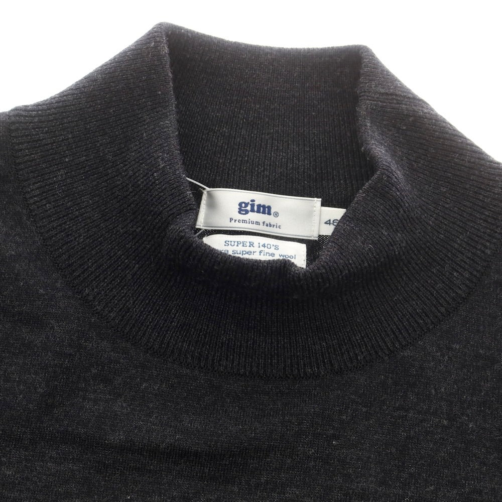 【中古】ジム gim ハイゲージ ウール モックネック プルオーバーニット チャコール【 46 】【 状態ランクB 】【 メンズ 】