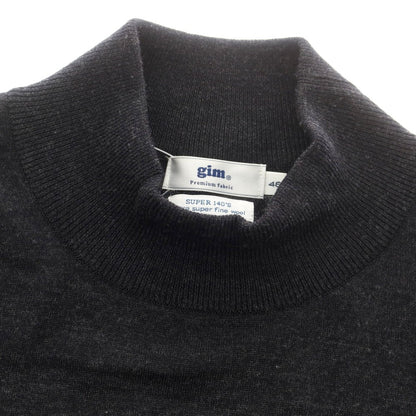 【中古】ジム gim ハイゲージ ウール モックネック プルオーバーニット チャコール【 46 】【 状態ランクB 】【 メンズ 】