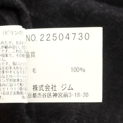 【中古】ジム gim ハイゲージ ウール モックネック プルオーバーニット チャコール【 46 】【 状態ランクB 】【 メンズ 】