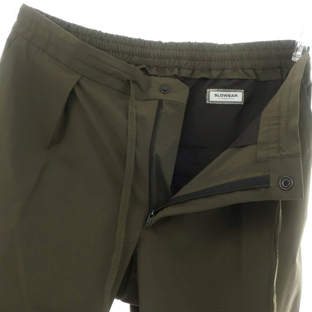 [Used] INCOTEX Polyester SLOWEAR TEKNOSARTORIAL Easy Slacks Pants Olive [50] [Condition Rank C] [Men&