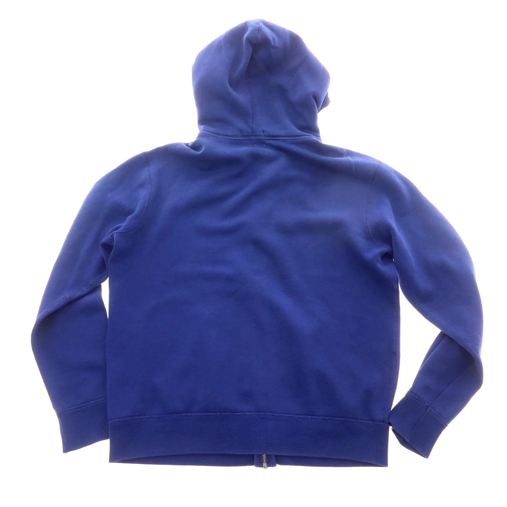 【中古】ポロ ラルフローレン Polo Ralph Lauren コットンポリエステル スウェット ジップアップ パーカー ブルー【 Ｍ 】【 状態ランクC 】【 メンズ 】