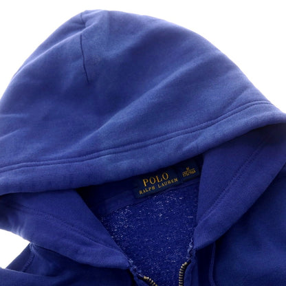 【中古】ポロ ラルフローレン Polo Ralph Lauren コットンポリエステル スウェット ジップアップ パーカー ブルー【 Ｍ 】【 状態ランクC 】【 メンズ 】