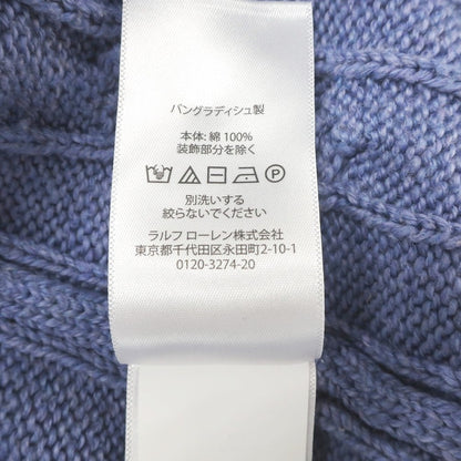 【中古】ポロ ラルフローレン Polo Ralph Lauren コットン ケーブル編み Vネック ニットベスト スマルトブルー【 Ｍ 】【 状態ランクB 】【 メンズ 】