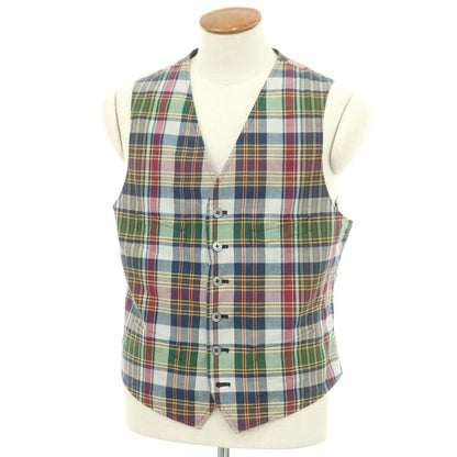 【中古】ポロ ラルフローレン Polo Ralph Lauren コットン チェック ジレ ベスト マルチカラー【 M 】【 状態ランクB 】【 メンズ 】