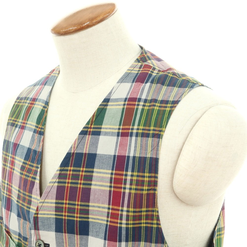 【中古】ポロ ラルフローレン Polo Ralph Lauren コットン チェック ジレ ベスト マルチカラー【 M 】【 状態ランクB 】【 メンズ 】