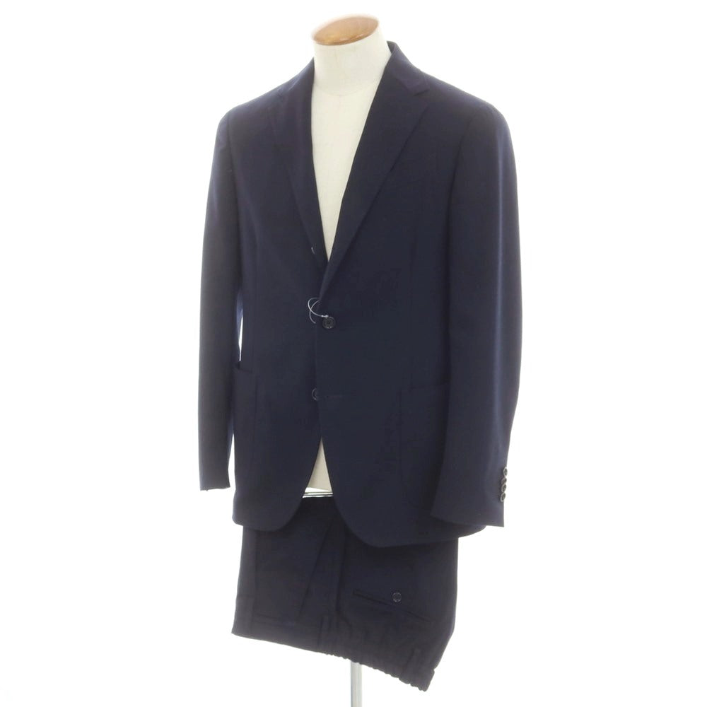 【中古】ラルディーニ LARDINI ポリエステルレーヨン 3つボタンスーツ ダークネイビー【 48 】【 状態ランクD 】【 メンズ 】