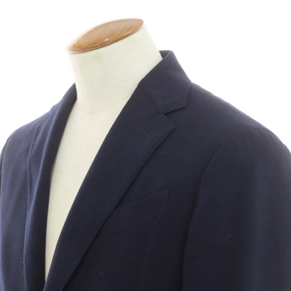 【中古】ラルディーニ LARDINI ポリエステルレーヨン 3つボタンスーツ ダークネイビー【 48 】【 状態ランクD 】【 メンズ 】
