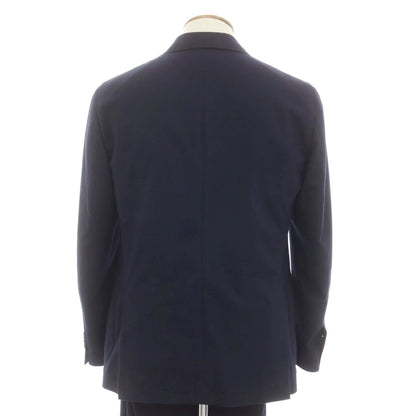 【中古】ラルディーニ LARDINI ポリエステルレーヨン 3つボタンスーツ ダークネイビー【 48 】【 状態ランクD 】【 メンズ 】
