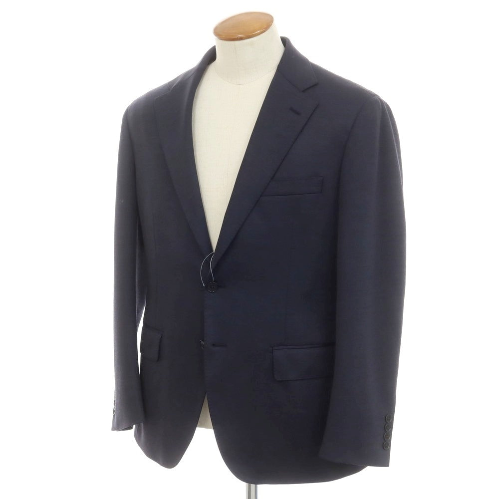 [Used] Gotairiku polyester wool jersey 2B tailored jacket, navy x black [BM] [Condition rank B] [Men&