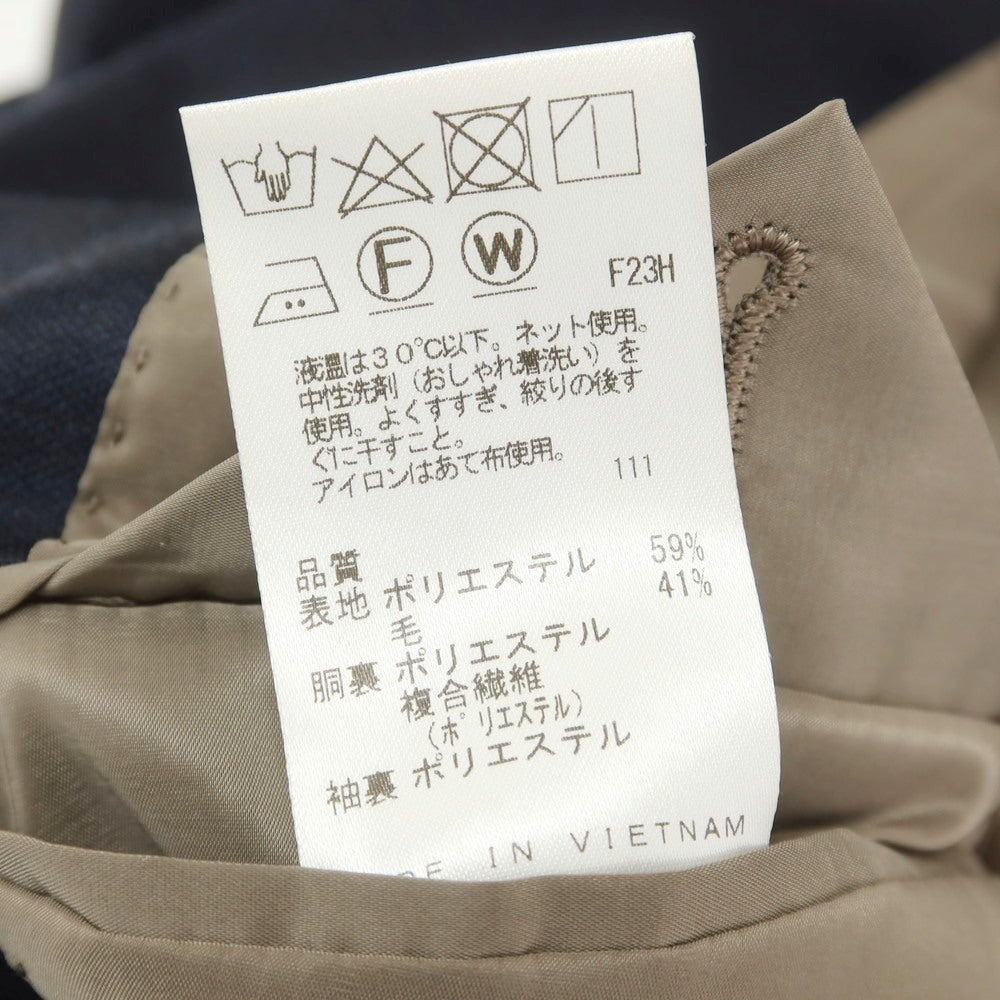 [Used] Gotairiku polyester wool jersey 2B tailored jacket, navy x black [BM] [Condition rank B] [Men&
