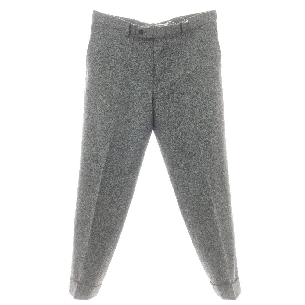 【中古】ユニバーサルランゲージ UNIVERSAL LANGUAGE カシミヤ混 ストレッチウール ドレススラックスパンツ ブラックxホワイト【 LL 】【 状態ランクB 】【 メンズ 】