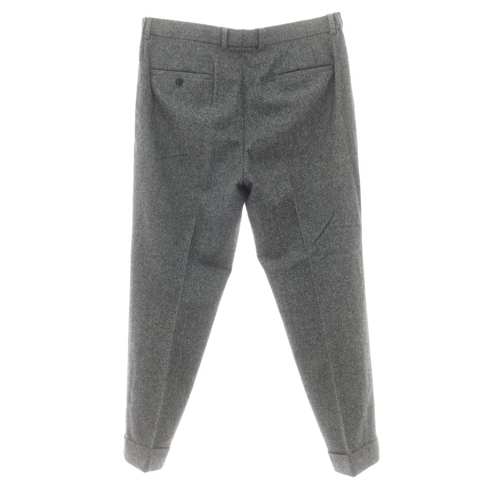 【中古】ユニバーサルランゲージ UNIVERSAL LANGUAGE カシミヤ混 ストレッチウール ドレススラックスパンツ ブラックxホワイト【 LL 】【 状態ランクB 】【 メンズ 】