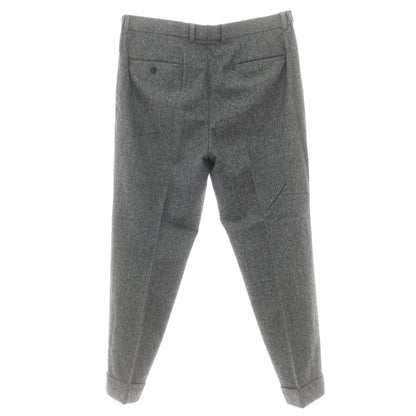 【中古】ユニバーサルランゲージ UNIVERSAL LANGUAGE カシミヤ混 ストレッチウール ドレススラックスパンツ ブラックxホワイト【 LL 】【 状態ランクB 】【 メンズ 】