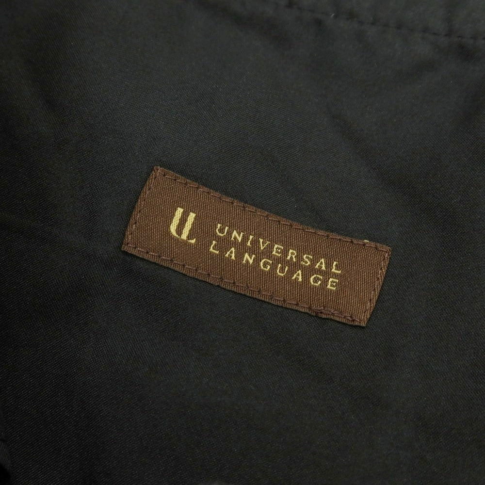 【中古】ユニバーサルランゲージ UNIVERSAL LANGUAGE カシミヤ混 ストレッチウール ドレススラックスパンツ ブラックxホワイト【 LL 】【 状態ランクB 】【 メンズ 】