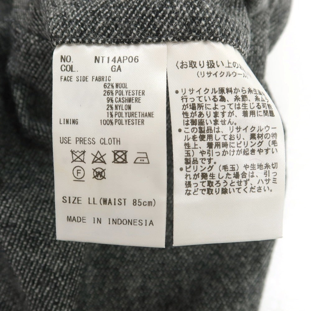 【中古】ユニバーサルランゲージ UNIVERSAL LANGUAGE カシミヤ混 ストレッチウール ドレススラックスパンツ ブラックxホワイト【 LL 】【 状態ランクB 】【 メンズ 】