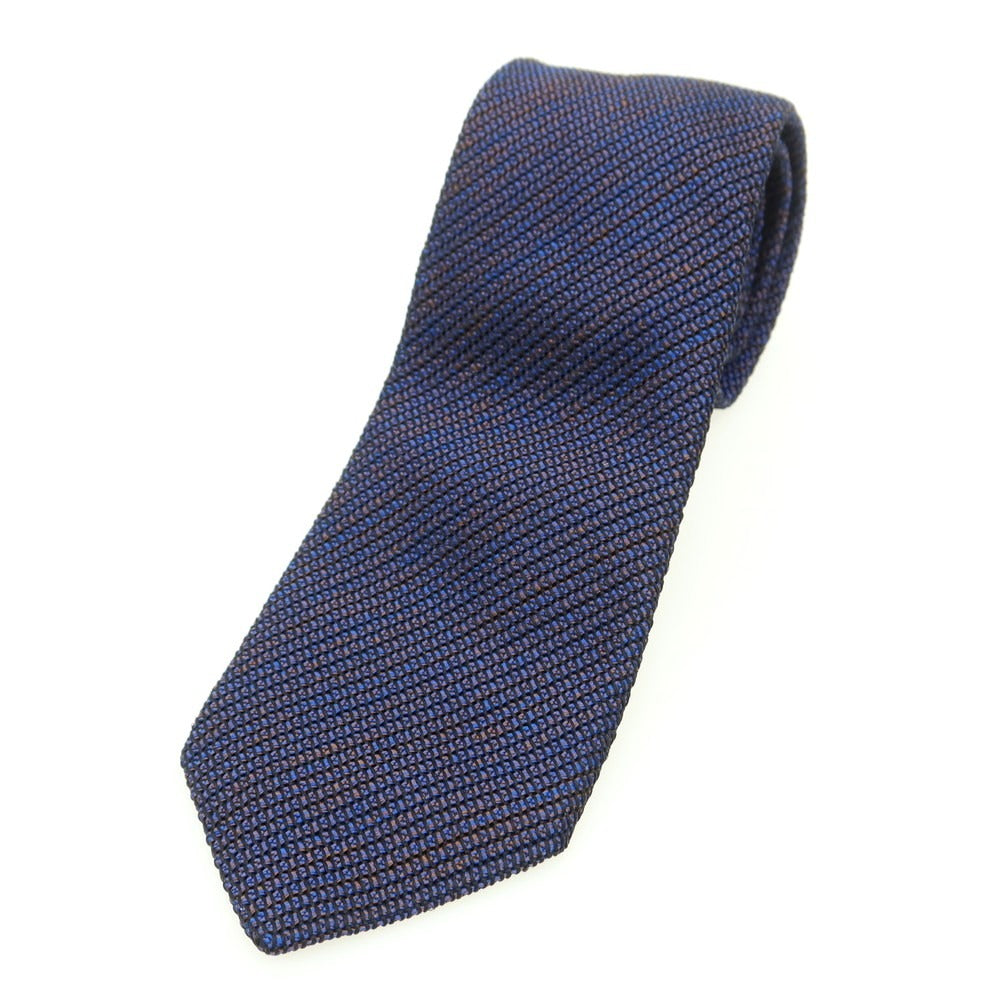【中古】クスカ KUSKA シルク 無地ネクタイ ネイビー系【 状態ランクA 】【 メンズ 】