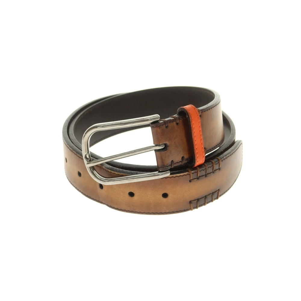 【中古】ベルルッティ Berluti レザー ベルト ブラウン【 85/34 】【 状態ランクB 】【 メンズ 】