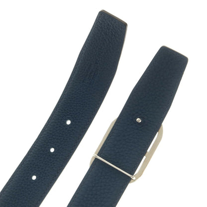 【中古】エルメス HERMES リバーシブル レザー ベルト ブラックxダークブルー【 80 】【 状態ランクB 】【 メンズ 】