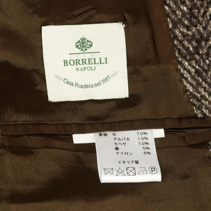 【中古】ルイジ ボレッリ Luigi Borrelli TORINO シルク混 チェスターフィールドコート ブラウン【 46 】【 状態ランクB 】【 メンズ 】