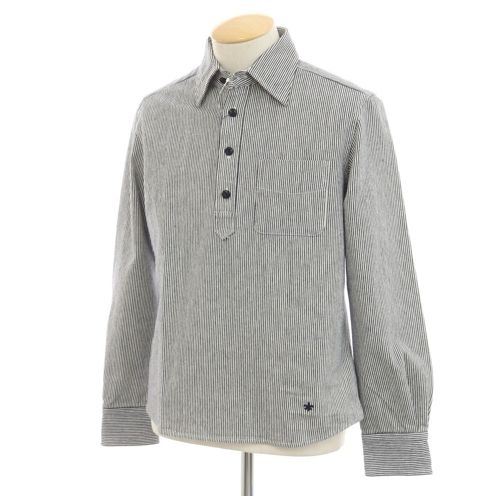 [Used] Sweep!! Cotton Striped Pullover Casual Shirt Navy x White [1] [Condition Rank A] [Men&