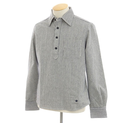 [Used] Sweep!! Cotton Striped Pullover Casual Shirt Navy x White [1] [Condition Rank A] [Men&