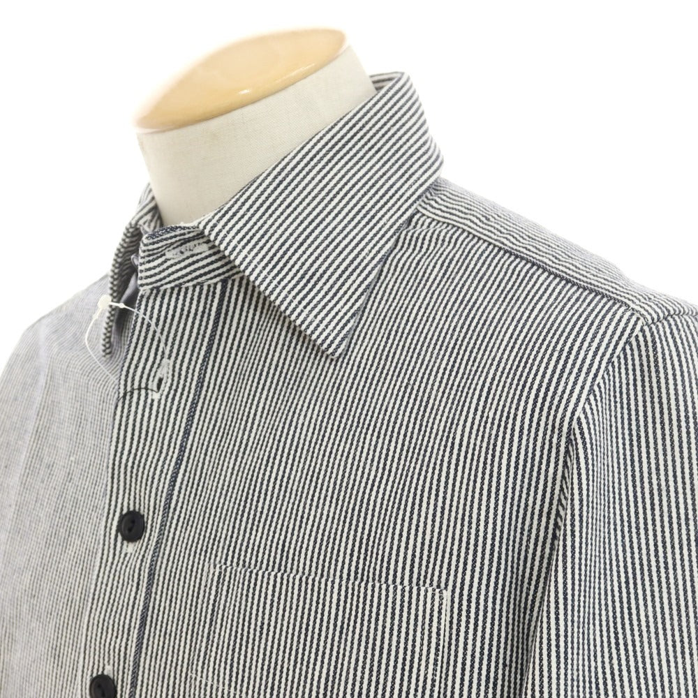 [Used] Sweep!! Cotton Striped Pullover Casual Shirt Navy x White [1] [Condition Rank A] [Men&