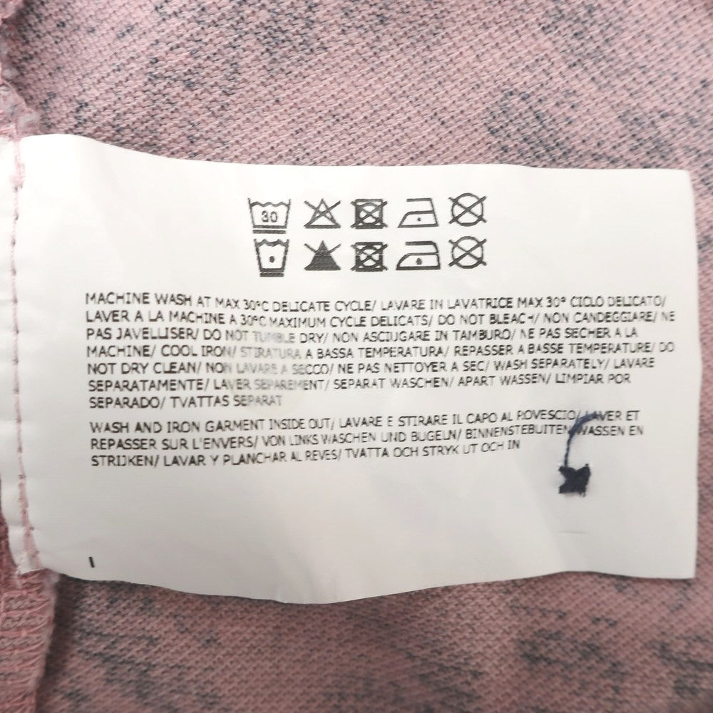 [Used] WOOLRICH Cotton Pique Botanical Print Short Sleeve Polo Shirt Gray x Pink [USA S] [Condition Rank B] [Men&