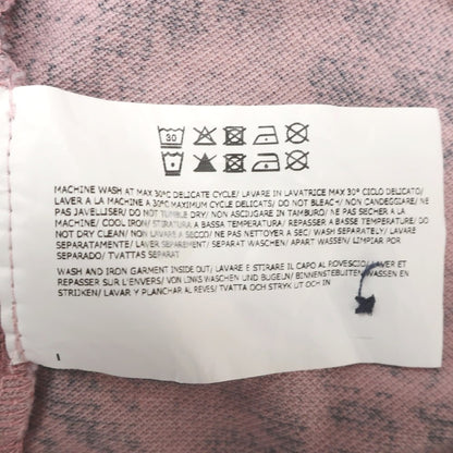 [Used] WOOLRICH Cotton Pique Botanical Print Short Sleeve Polo Shirt Gray x Pink [USA S] [Condition Rank B] [Men&