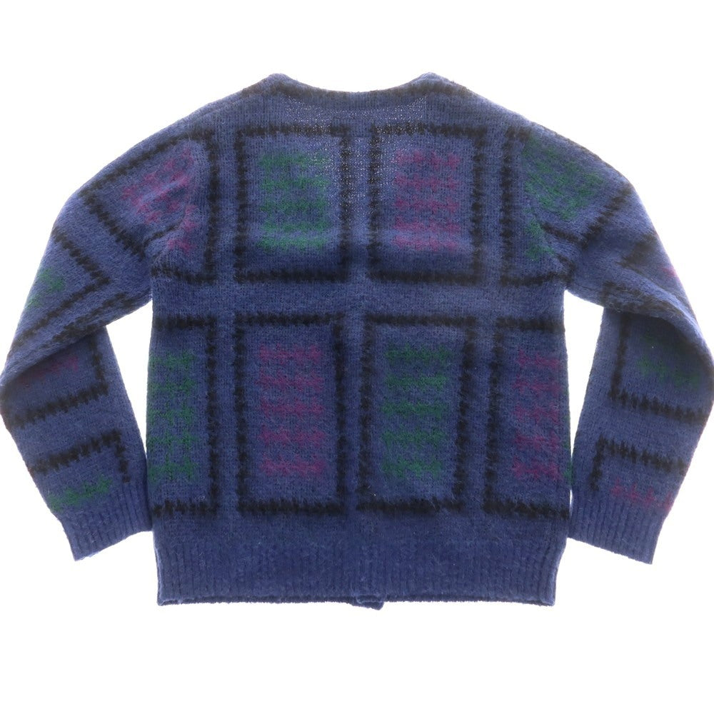 【中古】ビームスプラス BEAMS PLUS モヘアナイロンウールアルパカ カーディガン ネイビー【 S 】【 状態ランクC 】【 メンズ 】