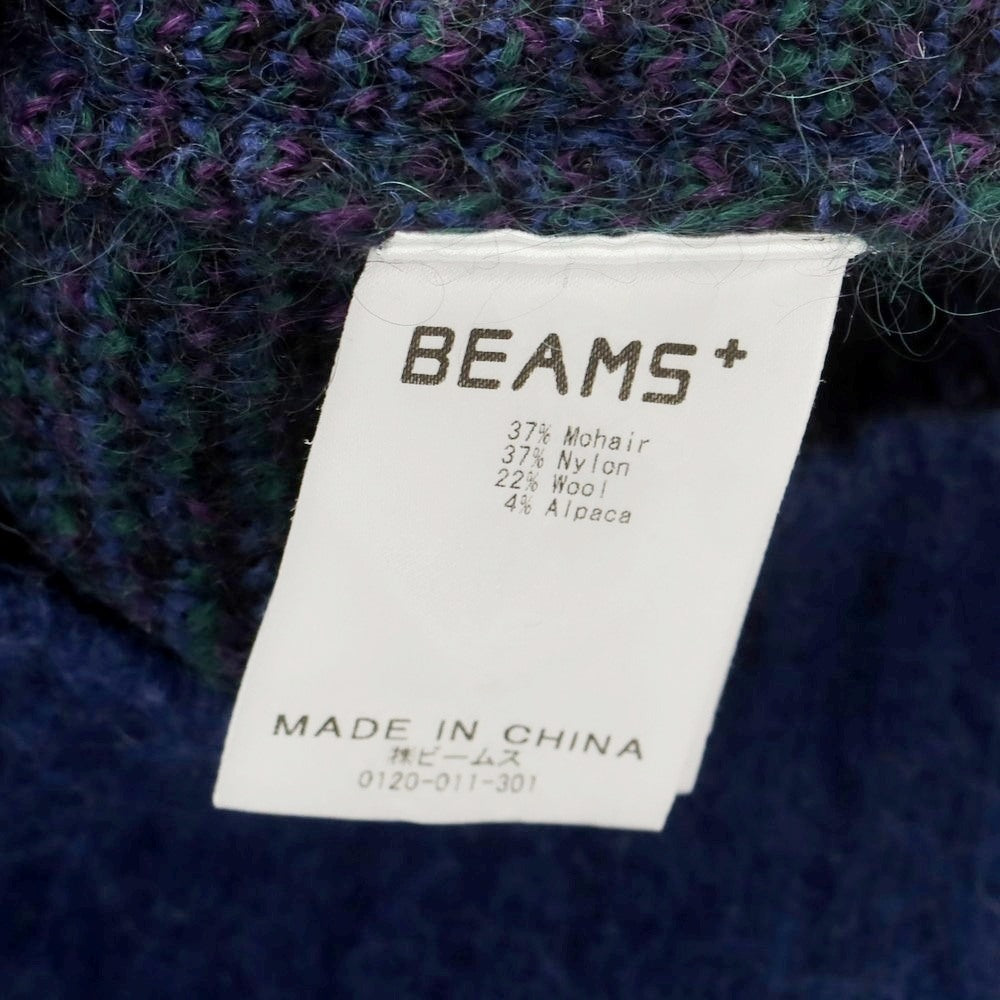 【中古】ビームスプラス BEAMS PLUS モヘアナイロンウールアルパカ カーディガン ネイビー【 S 】【 状態ランクC 】【 メンズ 】