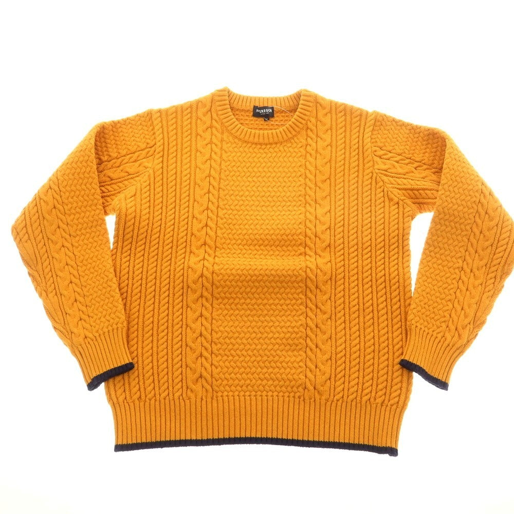【中古】マックレガー McGregor コットンポリエステル クルーネック プルオーバーニット オレンジ系xネイビー【 M 】【 状態ランクA 】【 メンズ 】