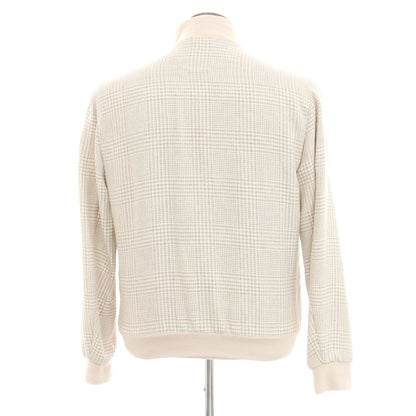 【中古】サルトリオ Sartorio リネンシルクウール バルスタリーノブルゾン ベージュxホワイト【 50 】【 状態ランクA 】【 メンズ 】