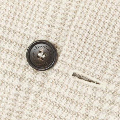 【中古】サルトリオ Sartorio リネンシルクウール バルスタリーノブルゾン ベージュxホワイト【 50 】【 状態ランクA 】【 メンズ 】