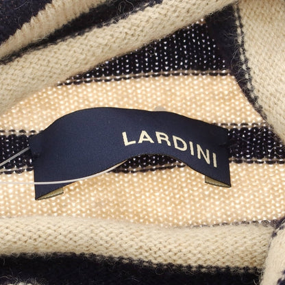 【中古】ラルディーニ LARDINI アルパカウール ボーダー タートルネック プルオーバーニット ベージュxネイビー【 48 】【 状態ランクC 】【 メンズ 】