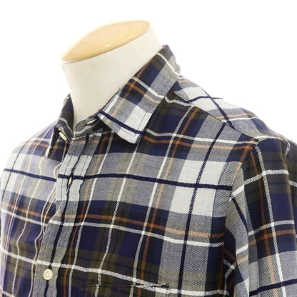 [Used] OFFICINE GENERALE Cotton Check Casual Shirt Navy x Light Gray [XS] [Condition Rank B] [Men&