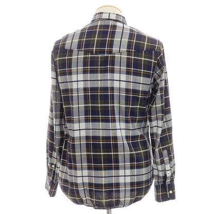 [Used] OFFICINE GENERALE Cotton Check Casual Shirt Navy x Light Gray [XS] [Condition Rank B] [Men&