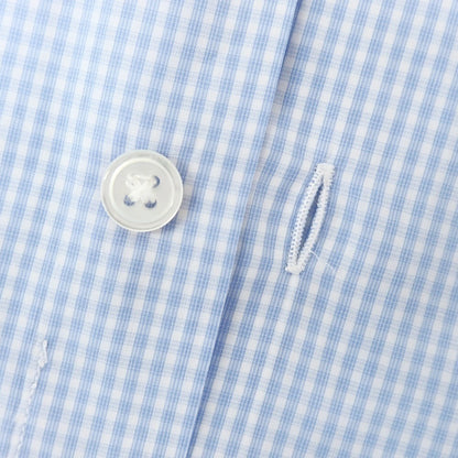 [Used] UNITED ARROWS Cotton Check Regular Collar Casual Shirt Light Blue x White [S] [Condition Rank B] [Men&