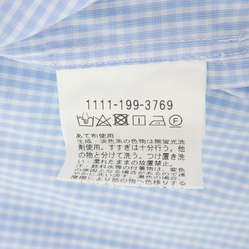 [Used] UNITED ARROWS Cotton Check Regular Collar Casual Shirt Light Blue x White [S] [Condition Rank B] [Men&