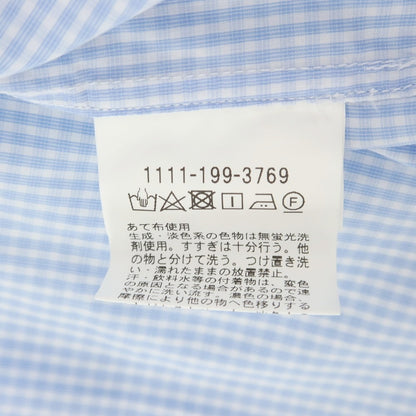 [Used] UNITED ARROWS Cotton Check Regular Collar Casual Shirt Light Blue x White [S] [Condition Rank B] [Men&