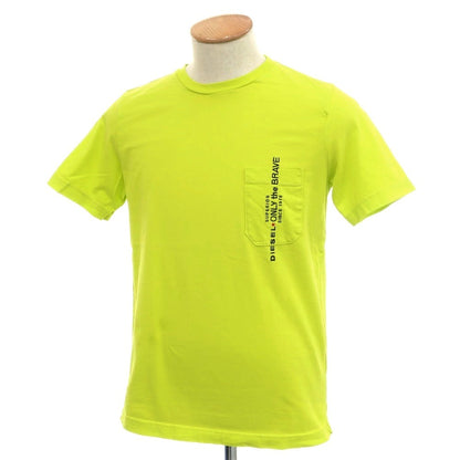[Used] Diesel DIESEL Cotton Crew Neck Short Sleeve T-Shirt Bright Yellow Green [XS] [Condition Rank B] [Men&