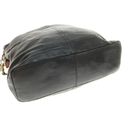 [Used] Coach Leather Semi-Shoulder Bag Black x Brown [Condition Rank C] [Men&