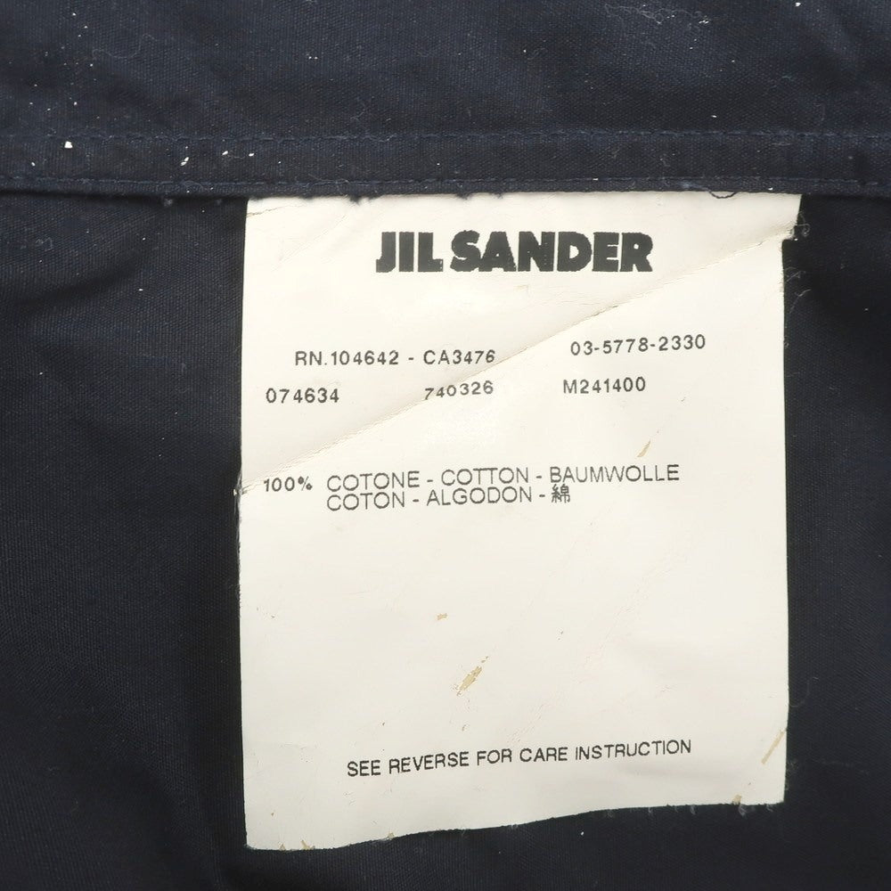 [Used] JIL SANDER Cotton Casual Shirt Navy [40] [Condition Rank C] [Men&