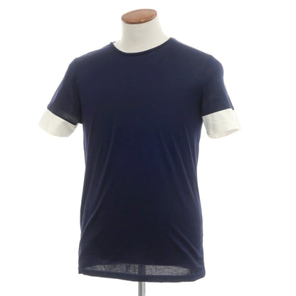 [Used] JIL SANDER Cotton Crew Neck Short Sleeve T-Shirt Navy [M] [Condition Rank C] [Men&