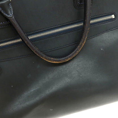 [Used] SOMES Leather 2-Layer Briefcase Navy [Condition Rank C] [Men&