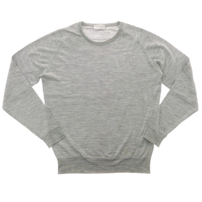 【中古】ジョンスメドレー JOHN SMEDLEY ハイゲージ ウール クルーネック プルオーバーニット グレー【 M 】【 状態ランクB 】【 メンズ 】