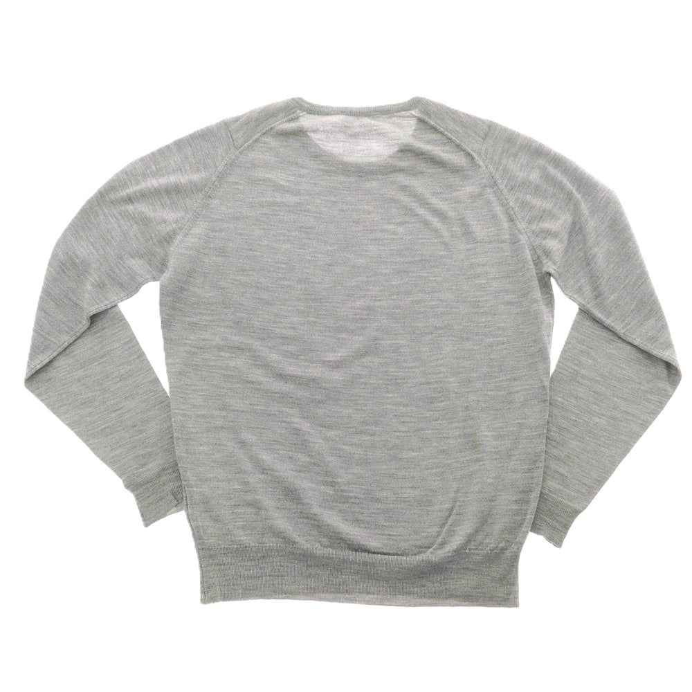 【中古】ジョンスメドレー JOHN SMEDLEY ハイゲージ ウール クルーネック プルオーバーニット グレー【 M 】【 状態ランクB 】【 メンズ 】