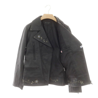 【中古】ナインエイト Nine Eight ラムレザー スタッズ ライダースジャケット ブラック【 Ｍ 】【 状態ランクB 】【 メンズ 】