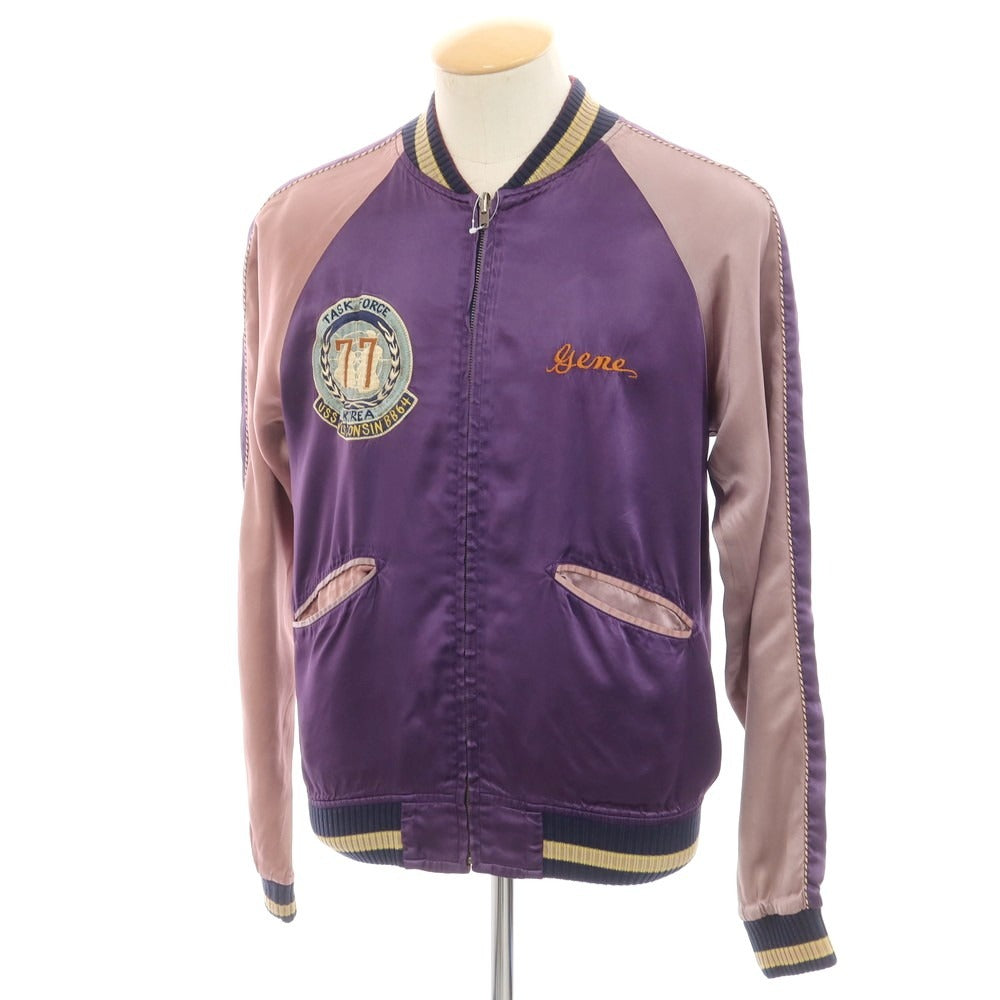 【中古】ジェラード JELADO アセテート リバーシブル スカジャン パープルxピンク系【 M 】【 状態ランクC 】【 メンズ 】